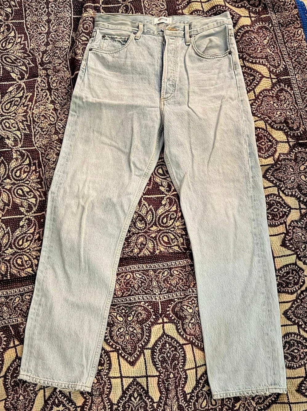 AGOLDE 90's Pinch Waist High Rise Straight Leg Jeans Straight Leg Jeans Waist 27